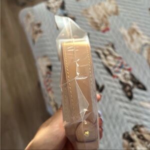 Beige Wallet with Gold Accents